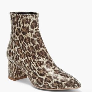 AGL MARETTE SNAKE EMBOSSED LEATHER ANKLE BOOTS IN LEOPARD NWOB‎ WOMEN'S SIZE 36